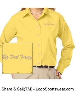 Ladies Long Sleeve Stain Release Poplin Design Zoom